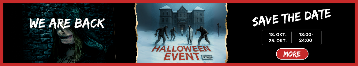 Ankündigung des Halloween Events bei Lasergame Schweiz.